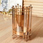 Ваза-флорариум "Ангстрем" полоски, 11х11х23 см, золото - фото 22774215