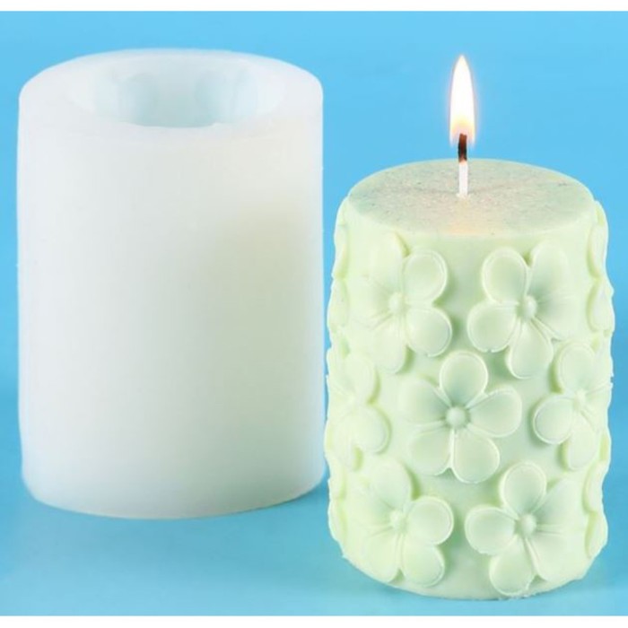 Молд силиконовый «Цветы» 7.8×7.8×9.8 см