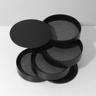 Шкатулка-органайзер для хранения украшений, 4 секции, 10×10×10 см, чёрная - Фото 2