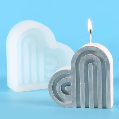 Силиконовый молд, форма для заливки «Абстракция. Сердце», 10.3×9.5×2.5 см