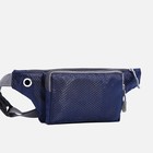 Поясная сумка на молнии, наружный карман, цвет тёмно-синий - фото 7407512