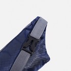 Поясная сумка на молнии, наружный карман, цвет тёмно-синий - фото 7407514