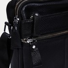 Сумка мужская через плечо Fidelio Largo на молнии, 19×7×22 см, чёрная - Фото 3