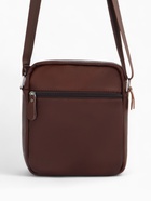 Сумка мужская через плечо Fidelio Largo на молнии, 18×7×20 см, коричневая - Фото 5