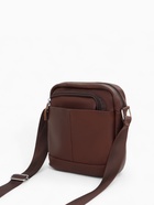 Сумка мужская через плечо Fidelio Largo на молнии, 18×7×20 см, коричневая - Фото 7