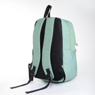 Рюкзак школьный из текстиля на молнии, FULLDORN, 4 кармана, цвет зелёный - фото 10949348