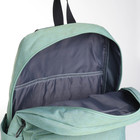 Рюкзак школьный из текстиля на молнии, FULLDORN, 4 кармана, цвет зелёный - фото 10949350