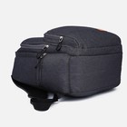 Рюкзак мужской на молнии, 3 наружных кармана, цвет серый - фото 24651404