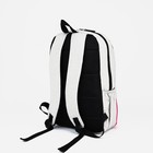 Рюкзак школьный из текстиля на молнии, 5 карманов, цвет серый/розовый - Фото 2