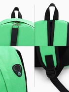 Рюкзак школьный FULLDORN на молнии, с карманами, однотонный, размер 30×10×41 см, зелёный - Фото 6