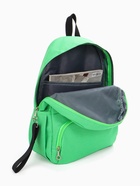 Рюкзак школьный FULLDORN на молнии, с карманами, однотонный, размер 30×10×41 см, зелёный - Фото 4