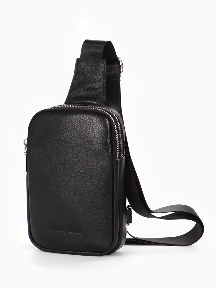 Сумка-слинг на молнии, цвет чёрный - Фото 1