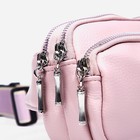 Поясная сумка на молнии, цвет розовый - Фото 3