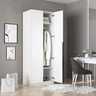 Шкаф 2-х дверный «Локер», 800×530×2200 мм, со штангой, цвет белый снег - Фото 2