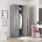 Шкаф 2-х дверный «Локер», 800×530×2200 мм, со штангой, цвет бетон - Фото 2