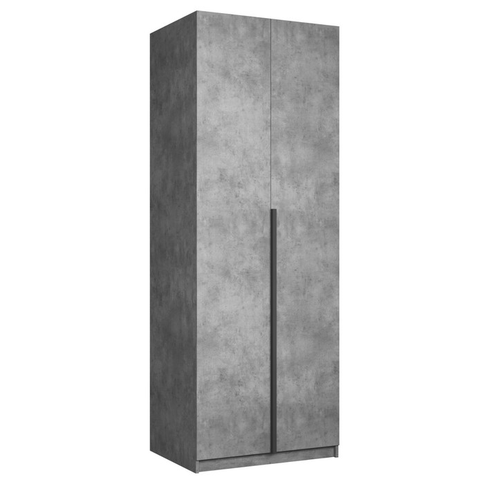 Шкаф 2-х дверный «Локер», 800×530×2200 мм, с полками, цвет бетон