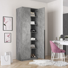 Шкаф 2-х дверный «Локер», 800×530×2200 мм, с полками, цвет бетон - Фото 2