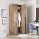 Шкаф 2-х дверный «Локер», 800×530×2200 мм, со штангой, цвет дуб табачный - Фото 2