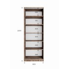 Шкаф 2-х дверный «Локер», 800×530×2200 мм, с полками, цвет дуб табачный - Фото 4