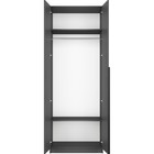 Шкаф 2-х дверный «Локер», 800×530×2200 мм, со штангой, цвет серый диамант - Фото 3
