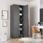 Шкаф 2-х дверный «Локер», 800×530×2200 мм, с полками, цвет серый диамант - Фото 2