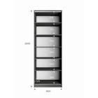 Шкаф 2-х дверный «Локер», 800×530×2200 мм, с полками, цвет серый диамант - Фото 4