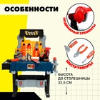 Игровой модуль детский 2 в 1 «Чемодан мастера», верстак с инструментами, 65 элементов - Фото 4