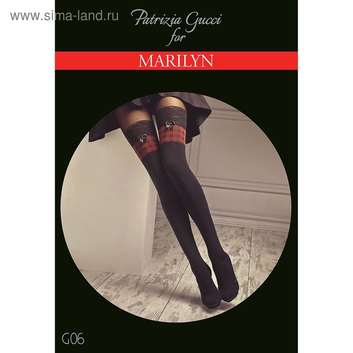 Колготки женские MARILYN GUCCI G06 100 (nero/red/grey, 1/2) - Фото 1