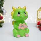 Копилка "Дракон Скай - На счастье" зелёный, 12х10х20см - фото 24259211