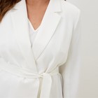 Пиджак женский с поясом MIST plus-size, р.52, белый - Фото 3