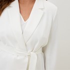 Пиджак женский с поясом MIST plus-size, р.56, белый - Фото 3