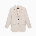 Пиджак женский с боковыми разрезами MIST размер 52-54, цвет бежевый - Фото 7