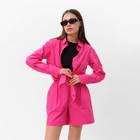 Костюм женский (рубашка и шорты) MIST Summer time, размер 42, розовый - фото 320070598