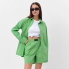 Костюм женский (рубашка и шорты) MIST Summer time, размер 42, зеленый - фото 320070677