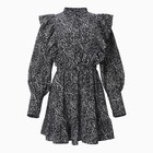 Платье женское с рюшами MIST, размер 46, черный 9703935