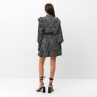 Платье женское с рюшами MIST, размер 50, черный - фото 46819728