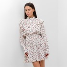 Платье женское с рюшами MIST, размер 42, белый - фото 320117281