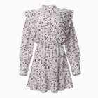 Платье мини женское с рюшами MIST, размер 48, белое - Фото 4