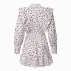 Платье мини женское с рюшами MIST, размер 48, белое - Фото 8