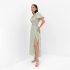 Платье женское миди MIST Flower, зеленый. р.42 - фото 25277809