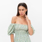 Платье женское миди MIST Flower, зеленый. р.42 - фото 25277811