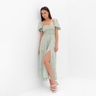 Платье женское миди MIST Flower, зеленый. р.44 - фото 25352131