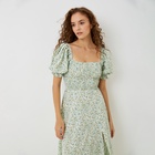 Платье женское миди MIST Flower, зеленый. р.48 - фото 24319506