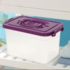 Контейнер для хранения с крышкой, 6,5 л, цвет фиолетовый - Фото 4