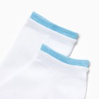 Носки женские, цвет белый/голубой, размер 35-38 - Фото 2