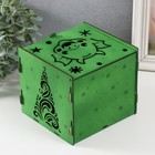 Шкатулка-куб "Мордочка Дракона" зеленый 15,5х15х14 см (набор 6 деталей) - Фото 4