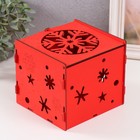 Шкатулка-куб "Снежинка" красный 15,5х15х14 см (набор 6 деталей) - Фото 4