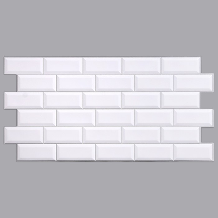 Стеновая панель ПВХ «Плитка Кабанчики», 485×960 мм, цвет жемчужный - Фото 1