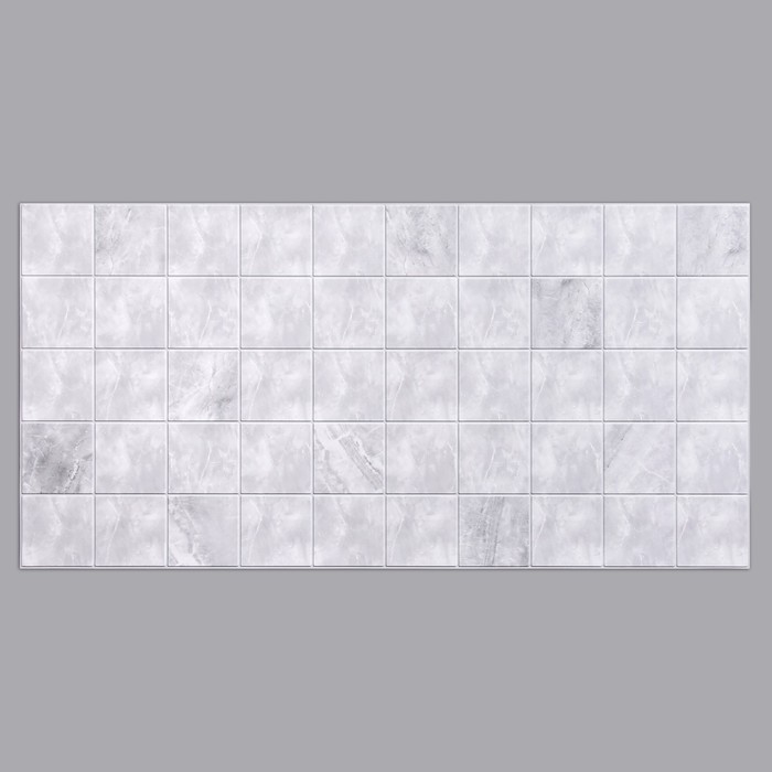 Панель ПВХ кафельная плитка Серый мрамор 485х960 - Фото 1