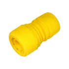 Муфта переходная, для шлангов 1/2" (12 мм) – 3/4" (19 мм), цанговое соединение, ABS-пластик, жёлтая, Greengo - Фото 1
